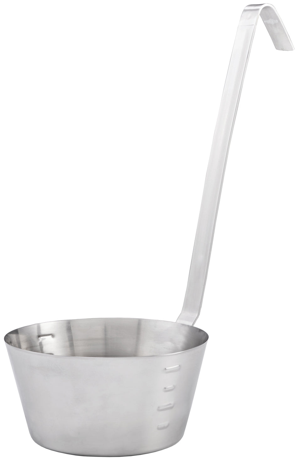 Winco SHHD-1 1 Quart Hooked Handle Dipper Stainless Steel with Ergonomic Design