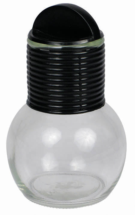 Winco GHT-10 10 Oz Hottle Decanter with Black Plastic Lid Glass