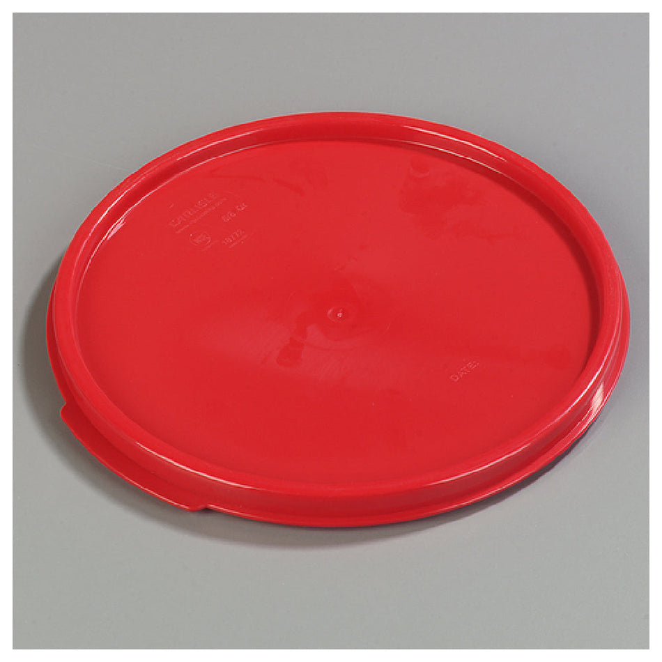 Carlisle 1077205 9 Inch Red Double-Sealing Food Storage Lid Polypropylene
