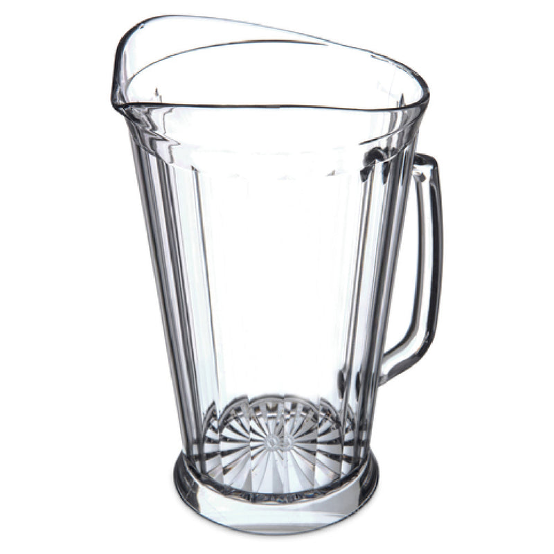 Carlisle 558707 60 Oz Pitcher with Handle Clear Plastic NSF Certified