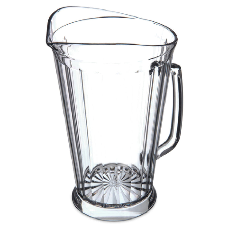 Carlisle 558707 60 Oz Pitcher with Handle Clear Plastic NSF Certified