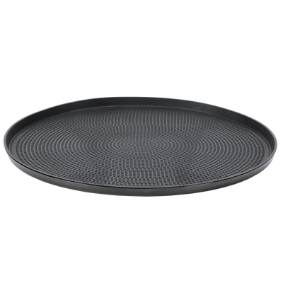 Modern Edge Large 14" Round Serving Tray in Black Onyx