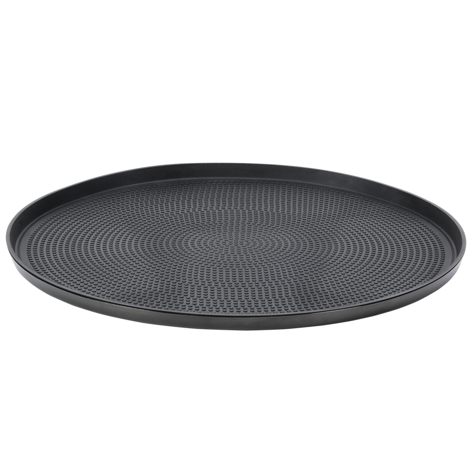 Modern Edge Large 14" Round Serving Tray in Black Onyx