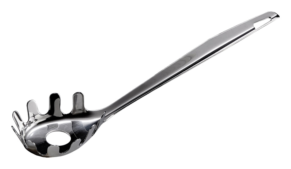 Winco STS-9 9 Inch Stainless Steel Spaghetti Server with Perforated Bowl