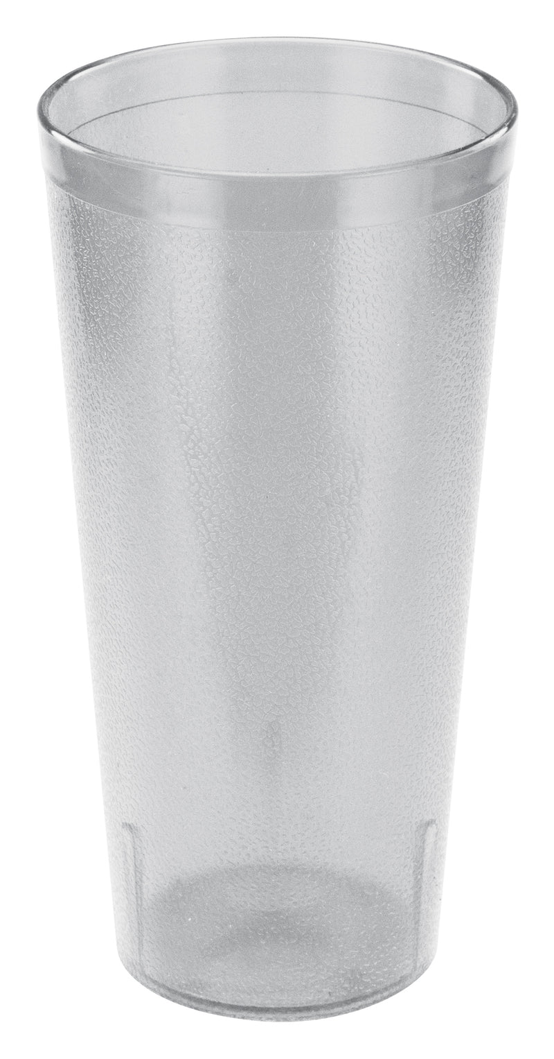 Winco PTP-24C 24 Oz Pebbled Tumbler Break-Resistant Dishwasher Safe Plastic Clear