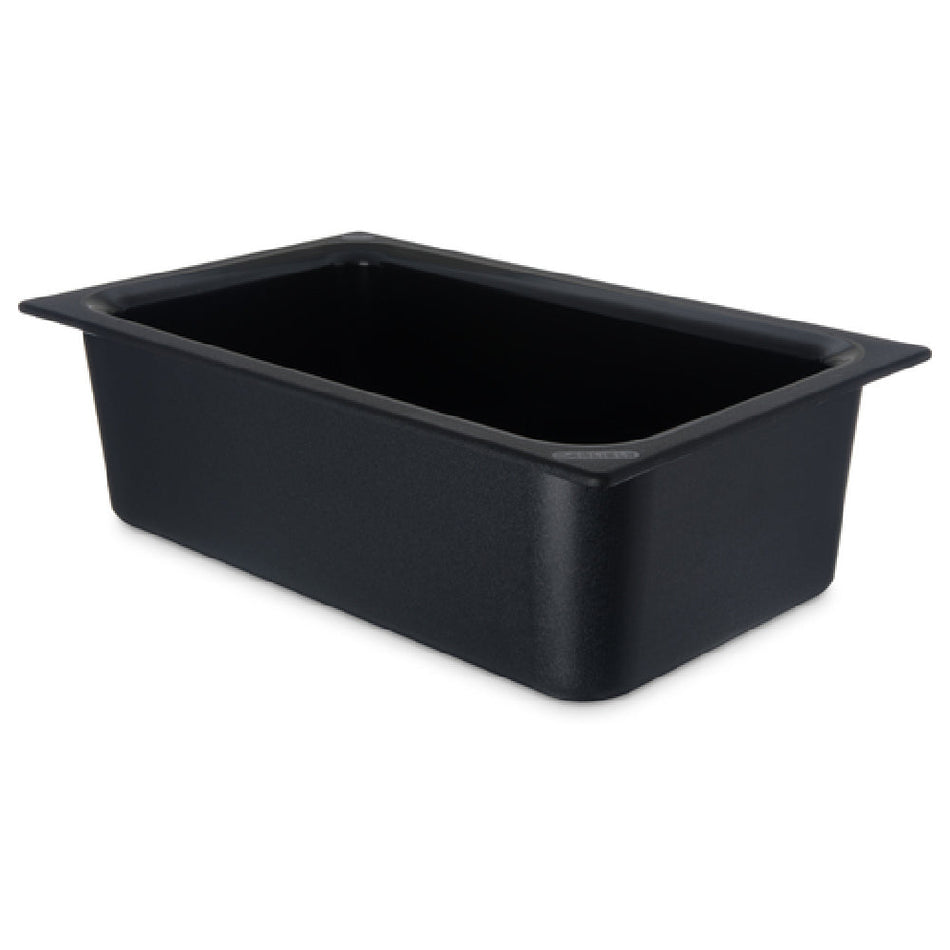 Carlisle CM110003 12.75 Inch Black Food Pan Refrigerant Gel Insulation Dishwashable