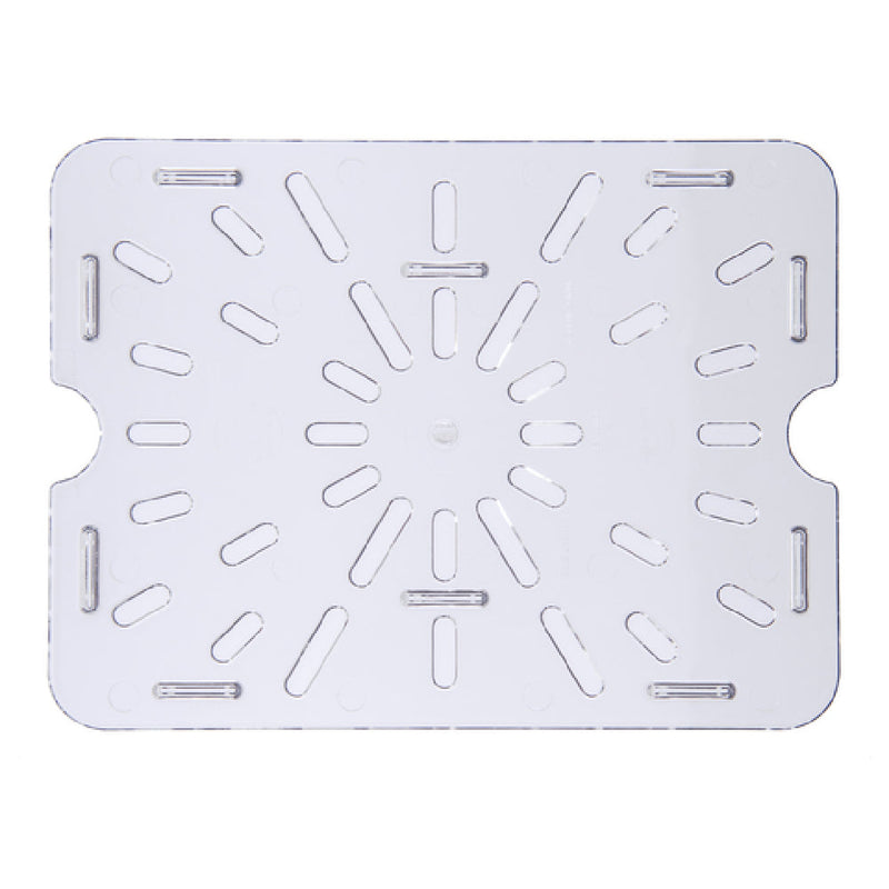 Carlisle 1023507 10 Inch Clear Polycarbonate Food Pan Drain Shelf Footed