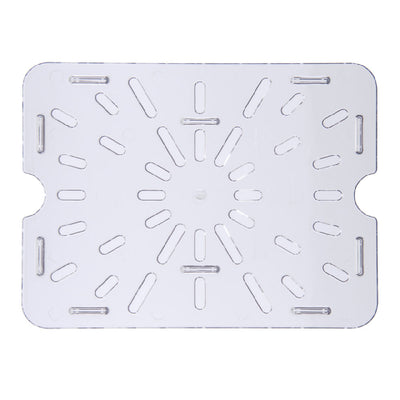 Carlisle 1023507 10 Inch Clear Polycarbonate Food Pan Drain Shelf Footed