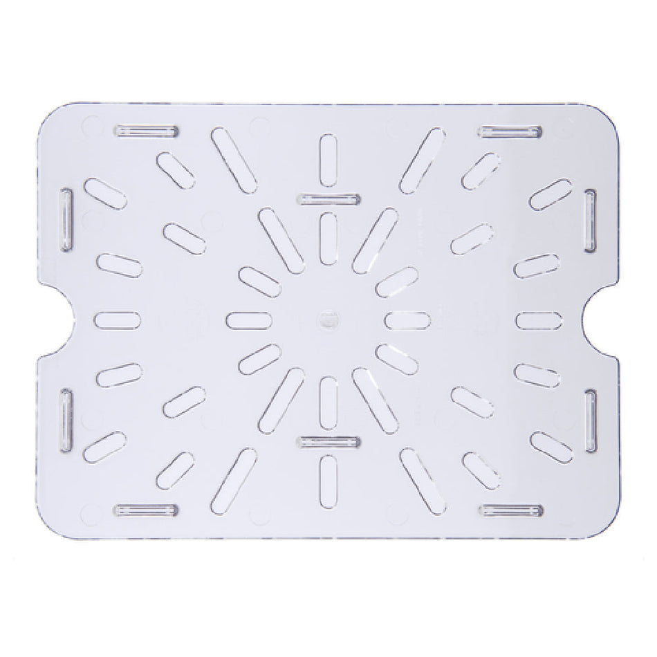 Carlisle 1023507 10 Inch Clear Polycarbonate Food Pan Drain Shelf Footed