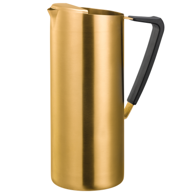 Slim 1.9-Liter Stainless Water Pitcher with Ice Guard in Vintage Gold