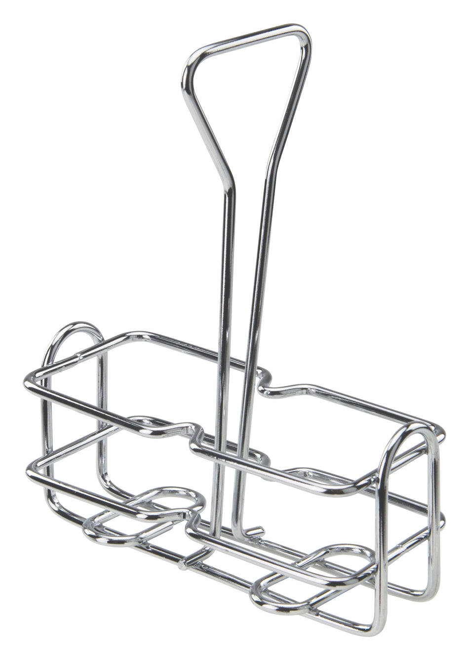 Winco WH-3 Chrome-Plated Cruet Rack for 6 oz Oil/Vinegar Bottles