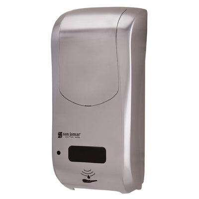 Carlisle SHF970SS 5-1/2 Inch Touch-Free Hybrid Soap Dispenser Plastic with Stainless Look