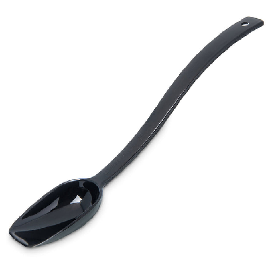 Carlisle 447003 3/4 Oz Salad Buffet Spoon with Notched Handle Black Plastic