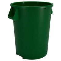 Carlisle 84103209 32 Gallon Round Trash Can Green Polyethylene Stackable