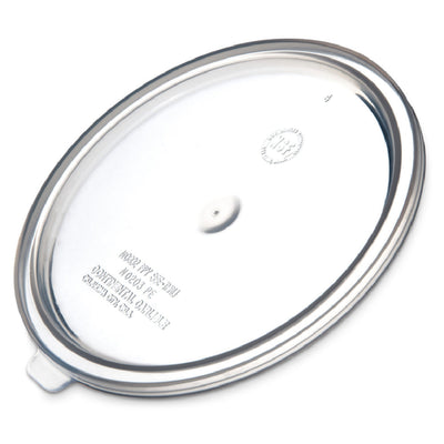 Carlisle 020230 7 Inch Round Bain Marie Food Storage Lid Snap-on Clear Polypropylene