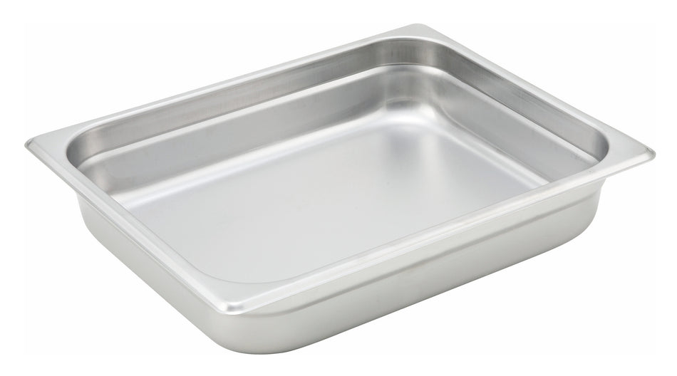 Winco SPJH-202 12 to 13 Inch Steam Table Pan 1/2 Size Anti-Jamming Stainless Steel