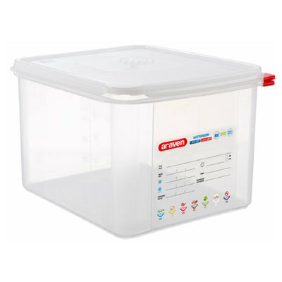 Carlisle 03035 13.2 Quart Food Storage Container - Polypropylene with Airtight Lid GN 1/2