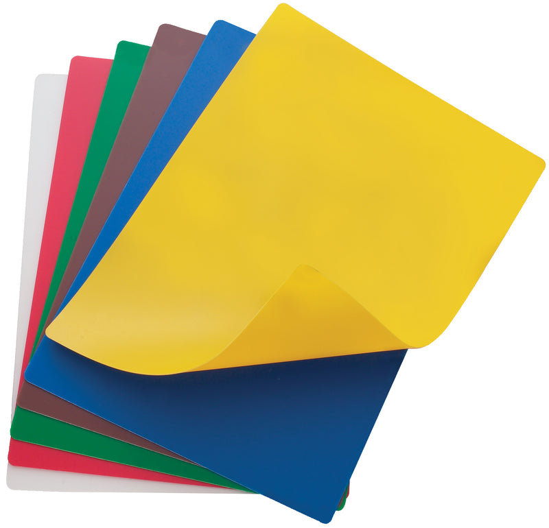 Winco CBF-1218 18 Inch Cutting Mat Set Color Coded Flexible Polyethylene