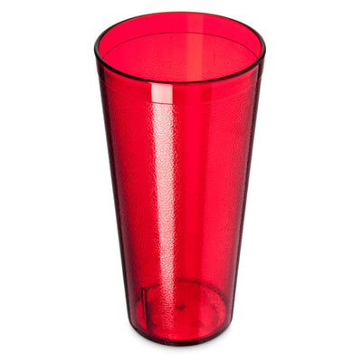 Carlisle 5224-810 24 Oz Stackable Tumbler Ruby SAN Plastic Textured Durable