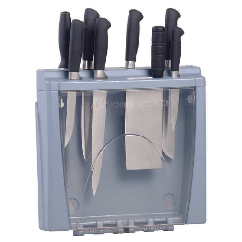 Carlisle STK1008 15 Inch Knife Block Rack Holds Up To 8 Knives with Clear Door