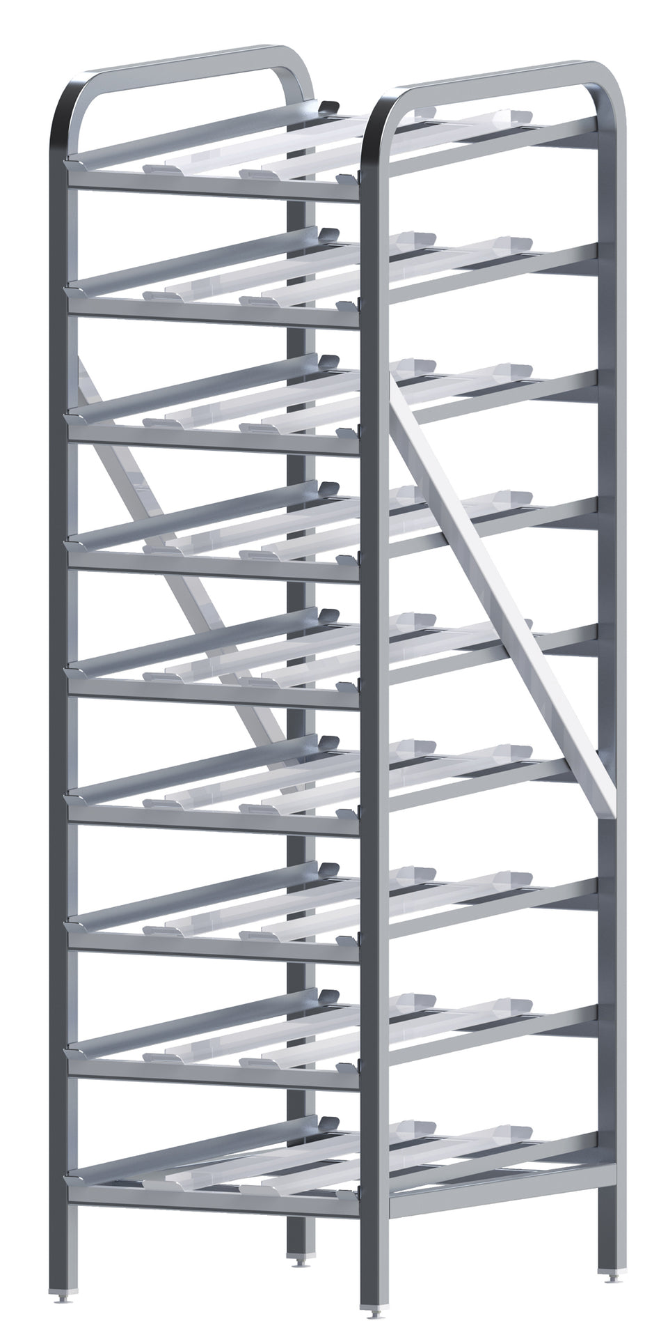 Winco ALCR-9 26 Inch 9-tier Can Storage Rack with Aluminum Frame