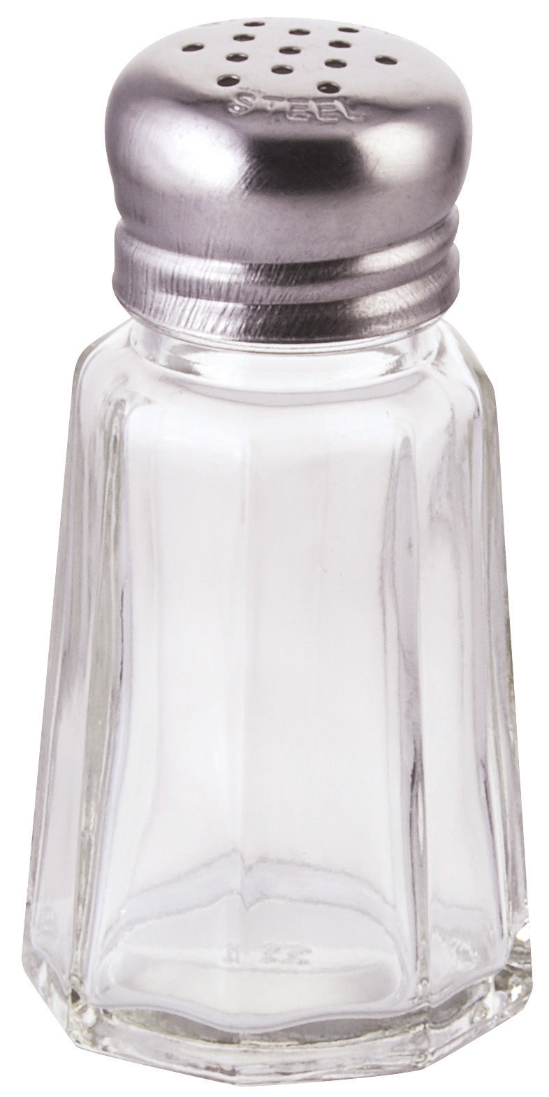 Winco G-105 1 Oz Glass Shaker with Stainless Steel Mushroom Top
