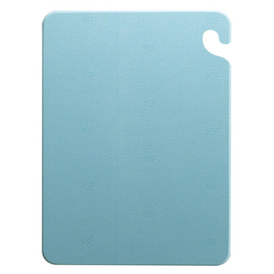 Carlisle CB121812BL 18 Inch Blue Cutting Board with Food Safety Hook Co-polymer