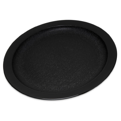 Carlisle PCD20903 9 Inch Diameter Narrow Rim Dishwasher Safe Plate Polycarbonate Black