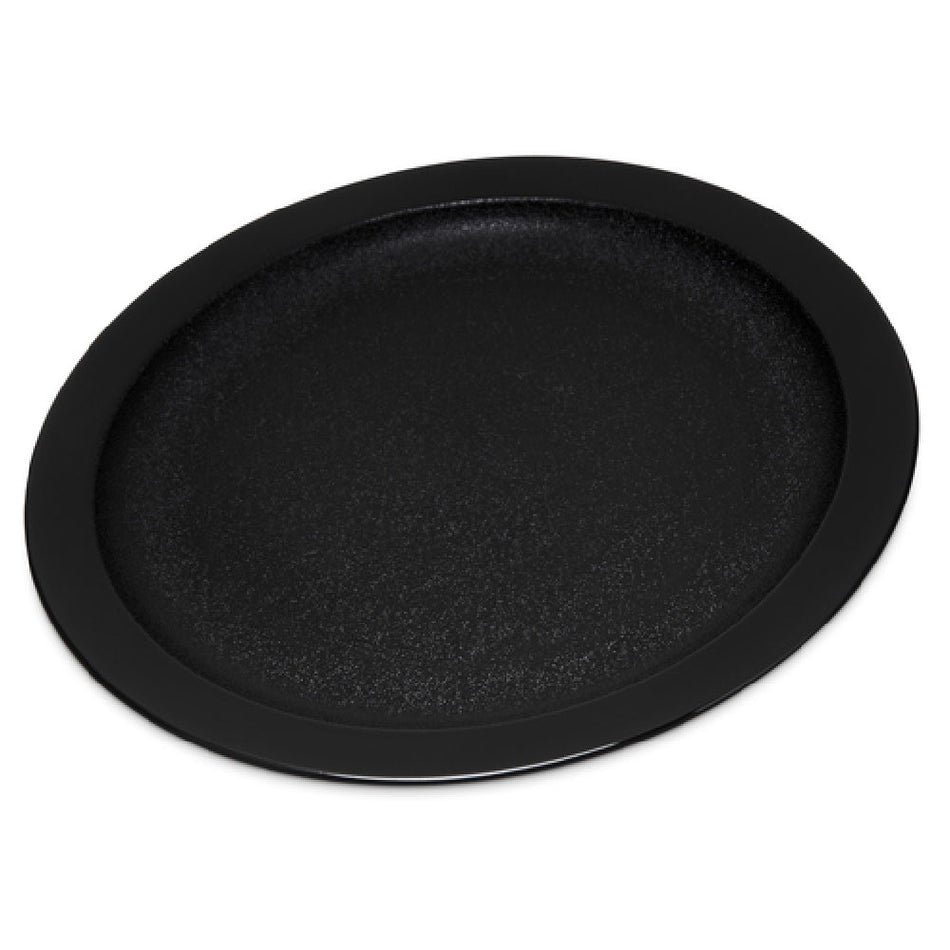 Carlisle PCD20903 9 Inch Diameter Narrow Rim Dishwasher Safe Plate Polycarbonate Black
