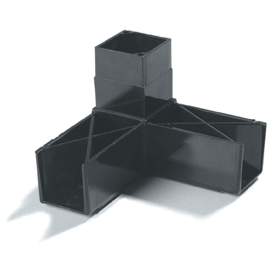 Carlisle 900303 1-1/4 Inch Square Sneeze Guard Assembly Block Polycarbonate Black