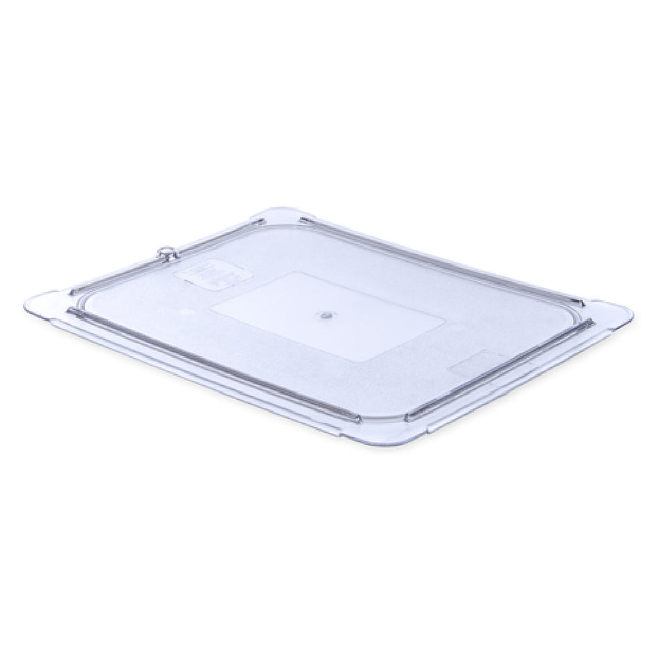 Carlisle 10236U07 12 Inch Clear Flat Lid for 1/2 Size Food Pan with Non-Slip Finish
