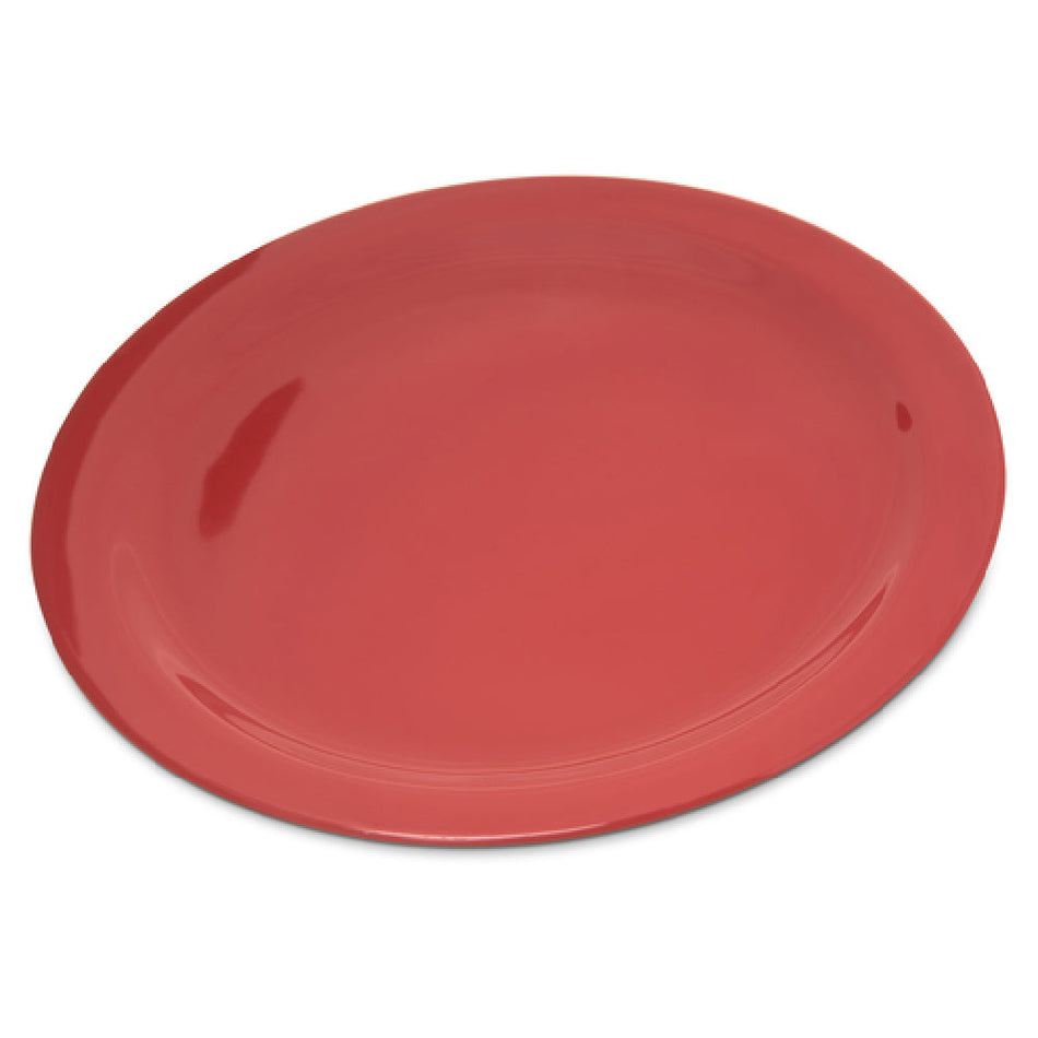 Carlisle 4350005 10-1/5 Inch Reinforced Round Dinner Plate Red Melamine