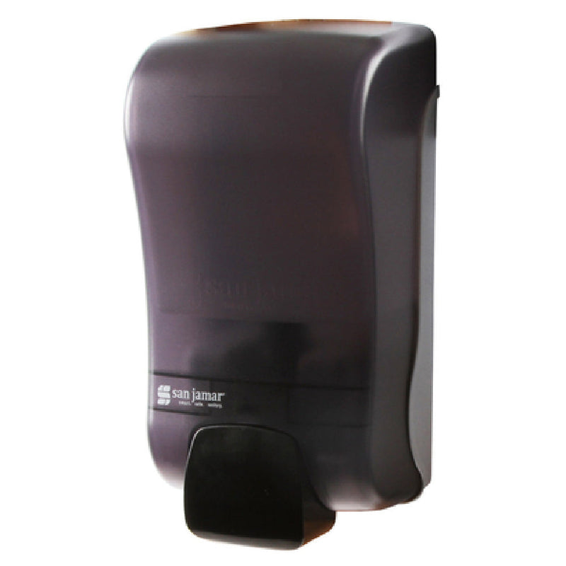 Carlisle SF1300TBK 5 Inch Manual Soap Dispenser Foam Plastic Black Pearl