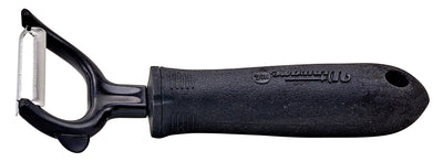 Winco VP-301 6-1/2 Inch Serrated Edge Vegetable Peeler Black Soft Grip