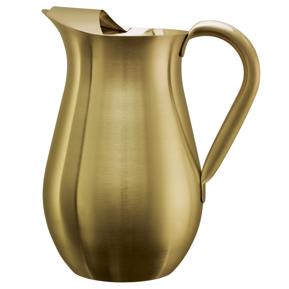 Bell Pitcher 2-Liter Stainless Steel Pitcher with Ice Guard in Vintage Gold