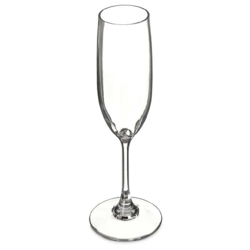 Carlisle 564407 6 Oz. Clear Shatterproof Champagne Flute Dishwasher Safe