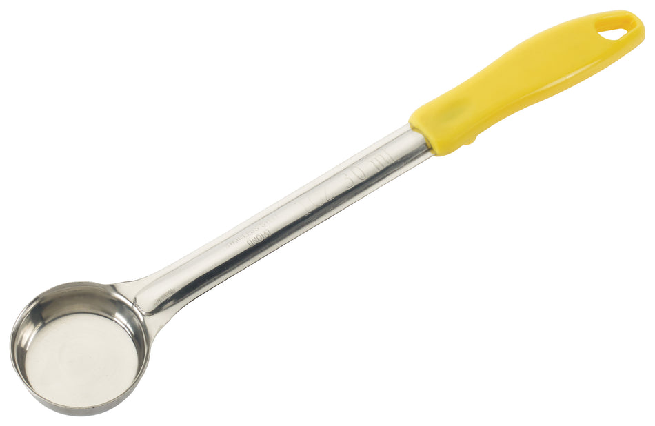 Winco FPS-1 1 Oz Food Portioner Solid One-Piece Stainless Steel Yellow Handle