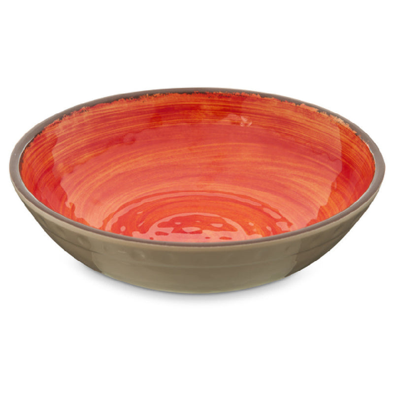 Carlisle 5401952 8 Inch Mingle Cereal Bowl Melamine Dishwasher Safe Orange