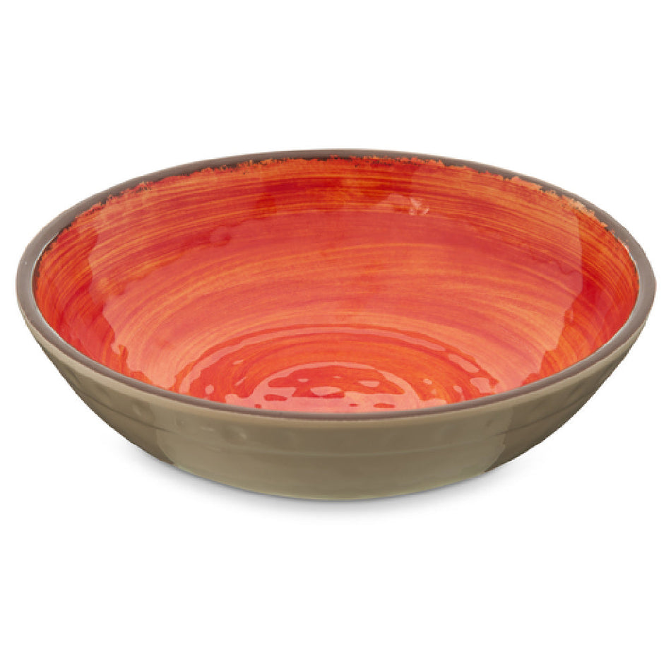 Carlisle 5401952 8 Inch Mingle Cereal Bowl Melamine Dishwasher Safe Orange