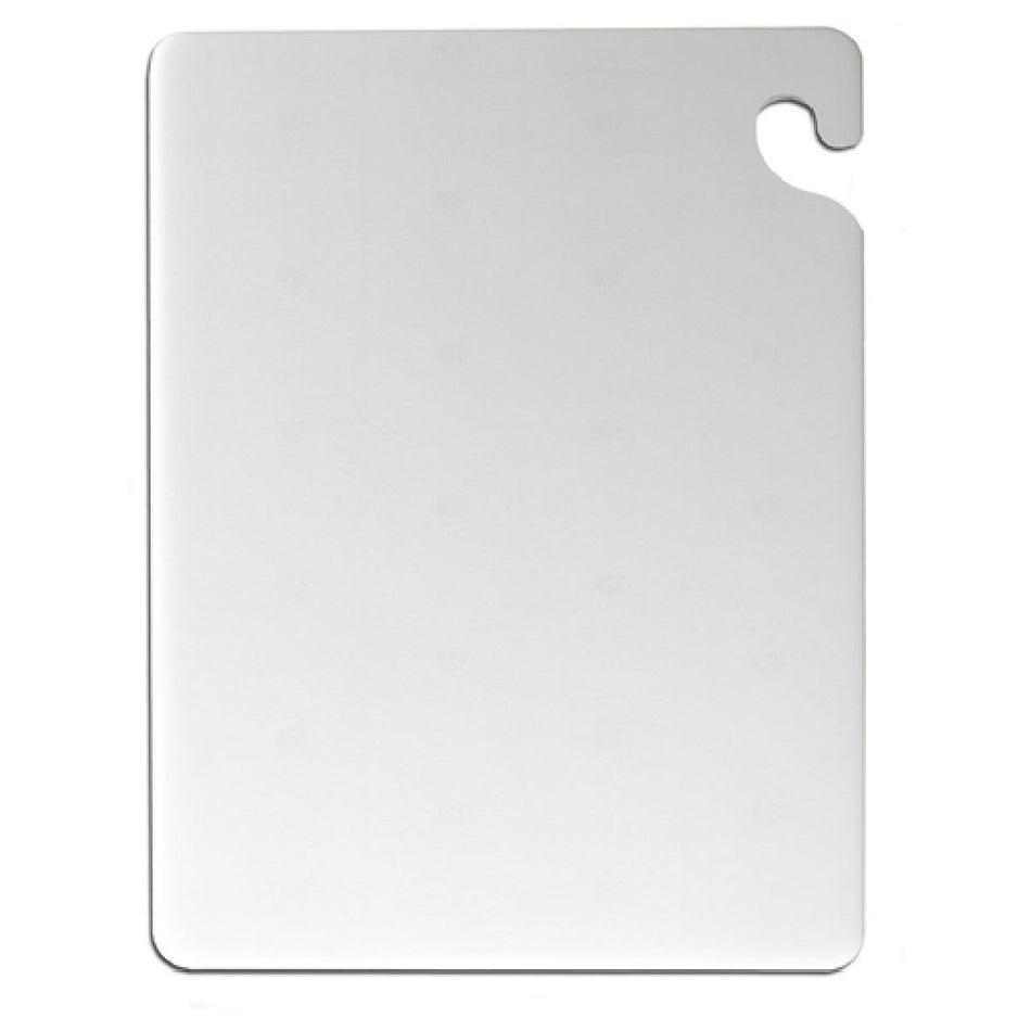Carlisle CB242434WH 24 Inch Co-polymer Cutting Board with Food Safety Hook White