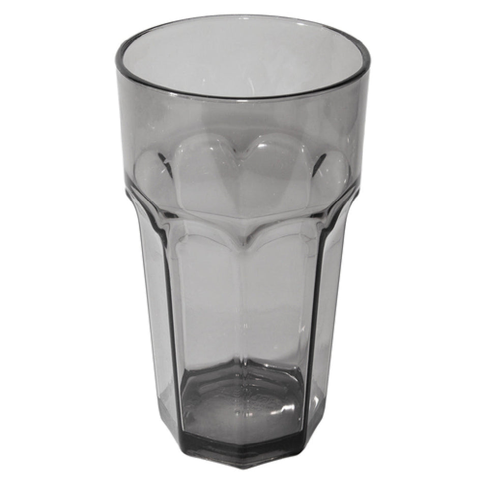 Carlisle 583218 32 Oz Tumbler Faceted Shape Dishwasher Safe Smooth Black SAN