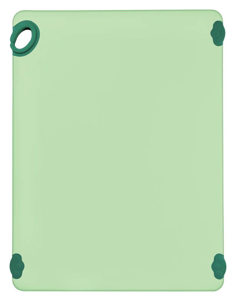 Winco CBK-1824GR 18 Inch Rectangular Cutting Board with Rubber Grip Green Co-Polymer