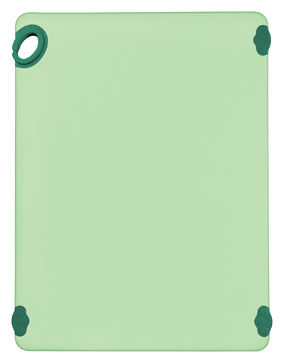Winco CBK-1824GR 18 Inch Rectangular Cutting Board with Rubber Grip Green Co-Polymer