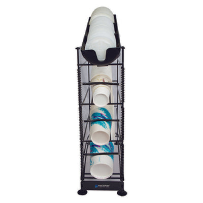 Carlisle C8504WF 6-3/8 Inch Cup and Lid Organizer 4 Tier Steel Wire Construction