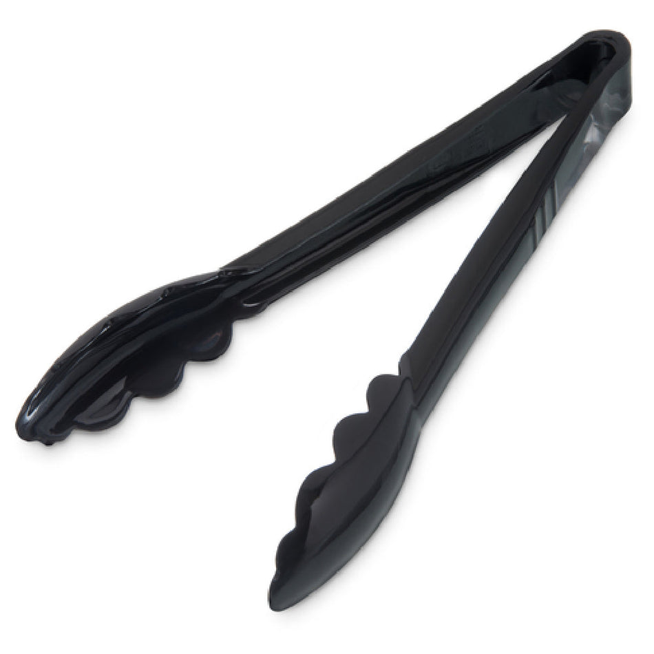 Carlisle 470903 9 Inch Black Plastic Utility Tongs Dishwasher Safe