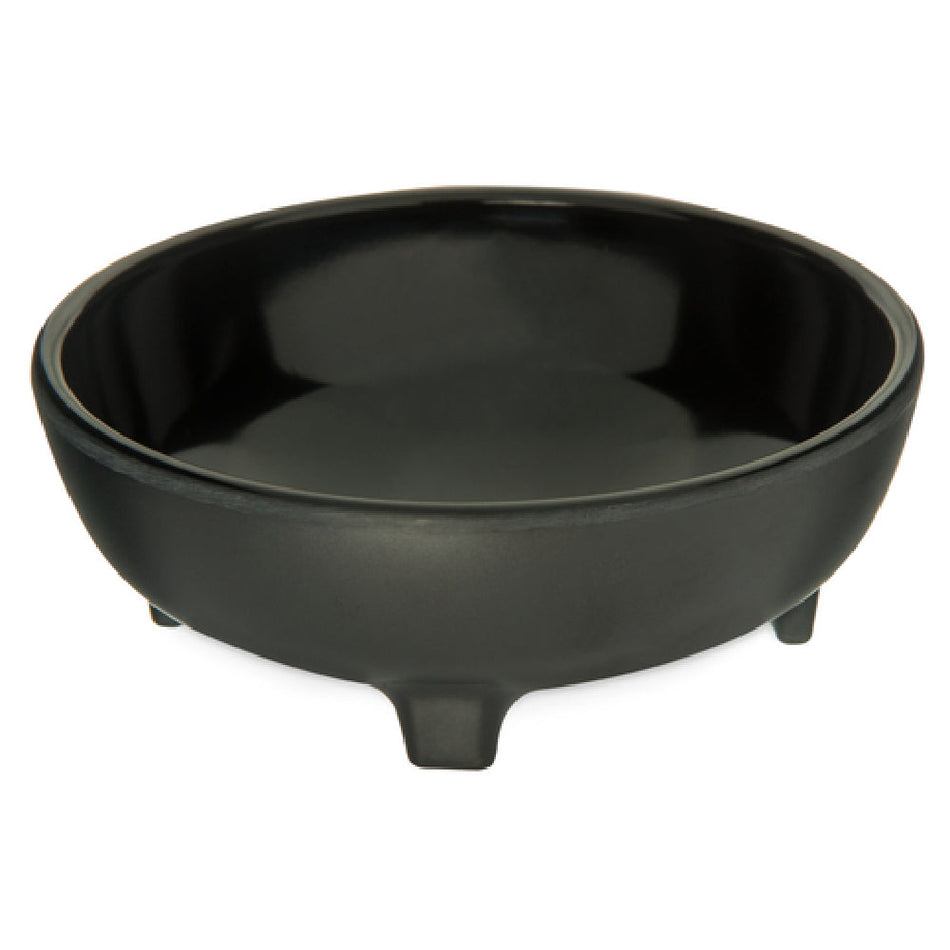 Carlisle 087803 8 Oz Melamine Molcajete Salsa Dish Dishwasher Safe Stain Resistant Black