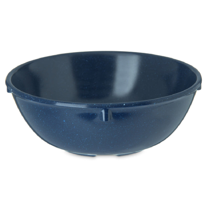 Carlisle 4352835 10 Oz Melamine Nappie Bowl Blue Reinforced Rim