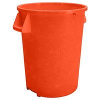 Carlisle 84102024 20 Gallon Round Waste Bin with Double Reinforced Stress Ribs Orange