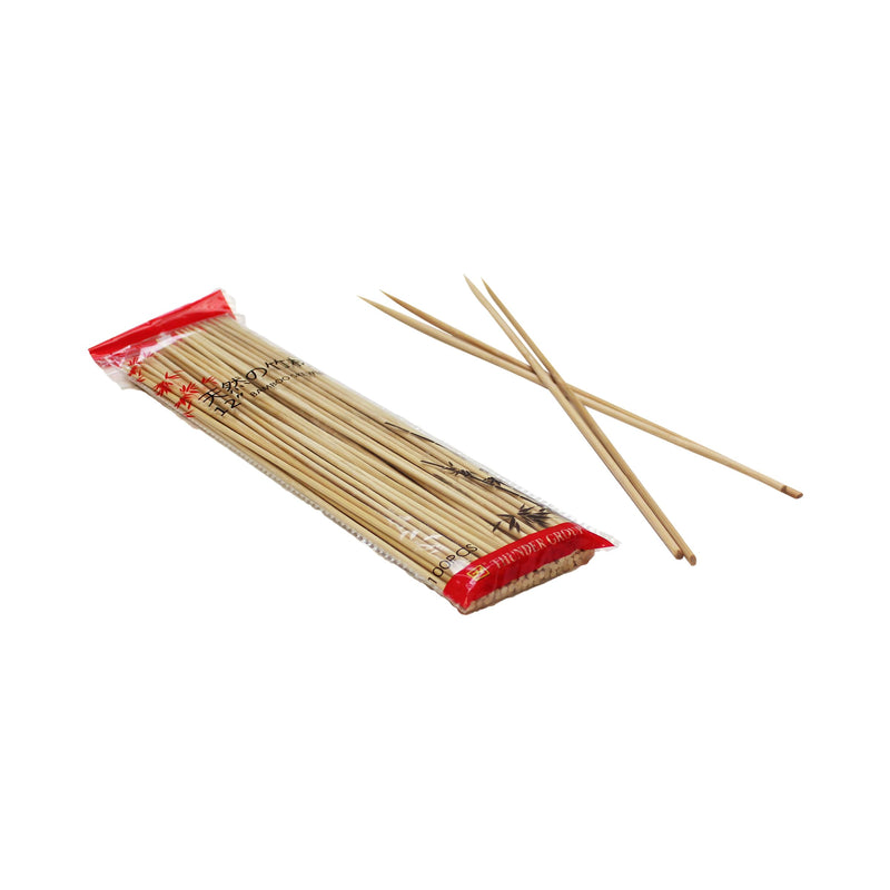 Thunder Group BAST012 12 Inch Thin Smooth-Pointed Bamboo Skewers 100 Packs