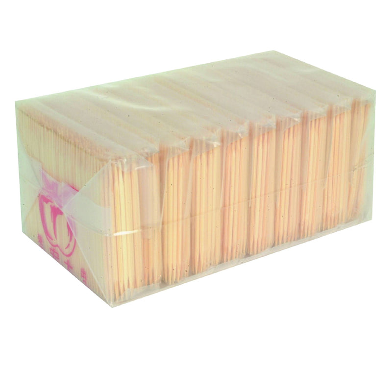 Thunder Group BATP001 2.75 Inch Round Bamboo Toothpicks 10 Bags with Disposability